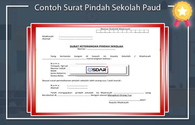 Download Surat Keterangan Pindah Sekolah Anak Paud Format 