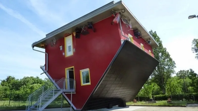 Upside Down House in Haitibu, Germany
