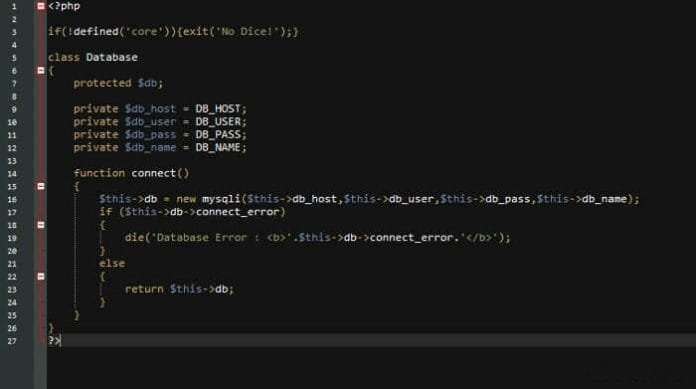Contoh Penulisan Koneksi Database Mysqli dengan PHP Class - Asdar Id