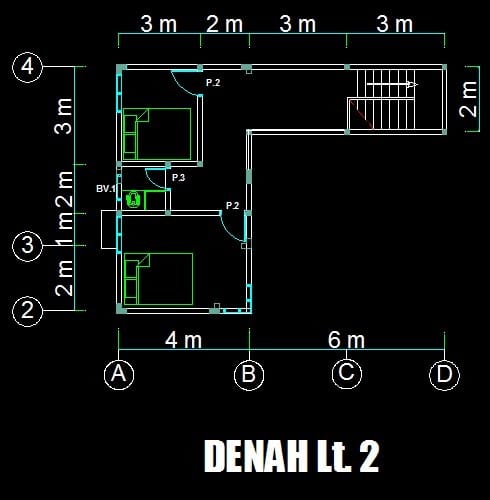 denah lantai 2