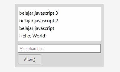 hasil Jquery after()