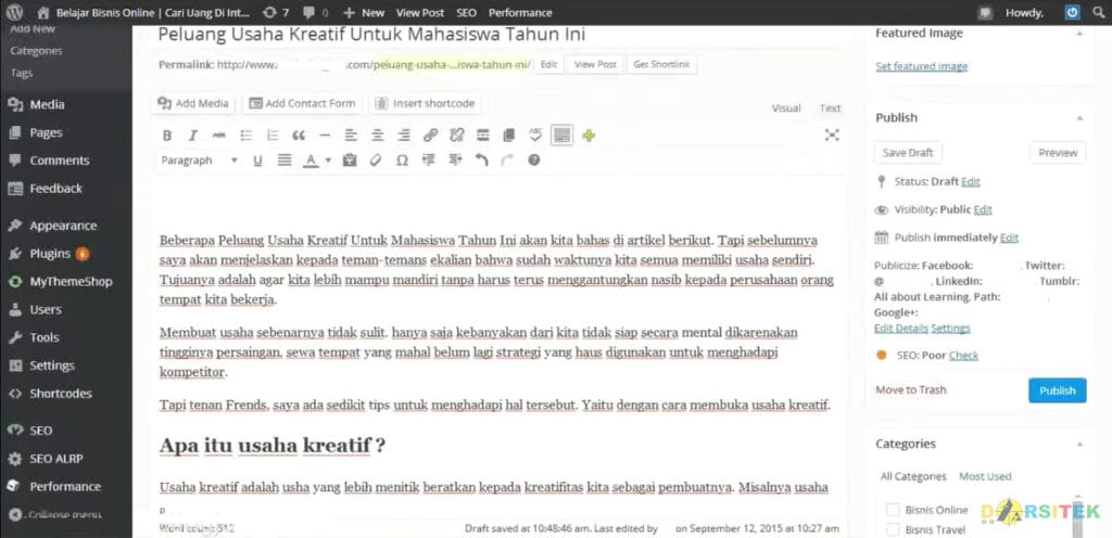 posting konten