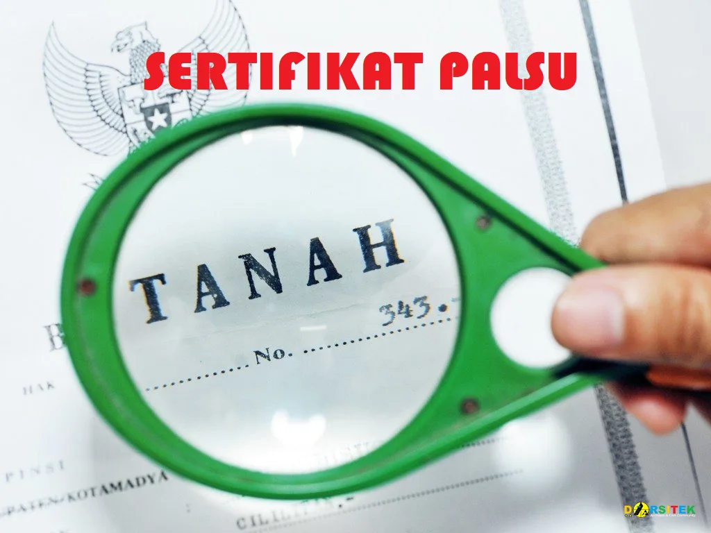 Ilustrasi Sertifikat Palsu
