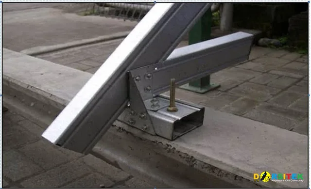 contoh sistem tumpuan Wall-Plate Kuda-kuda