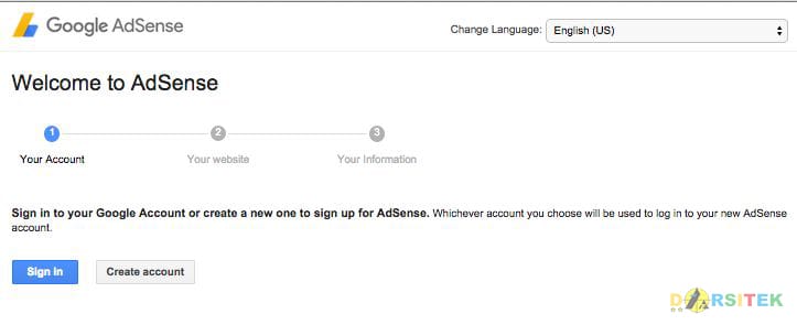 daftar akun ke adsense