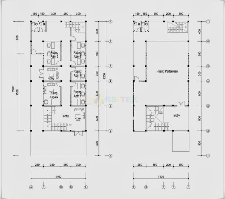 Referensi Gambar Gedung Pertemuan dan Perkantoran 2 lantai 