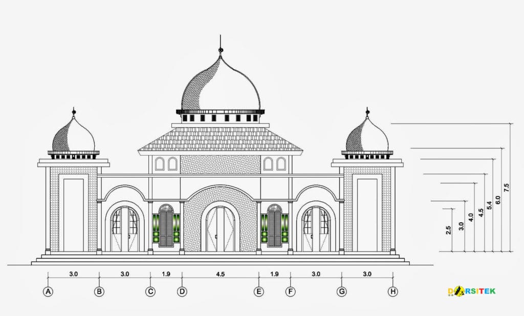 tampak depan masjid