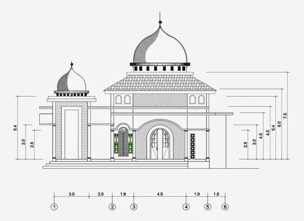 tampak samping masjid