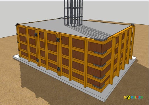 bekisting knock down pada pekerjaan pile cap