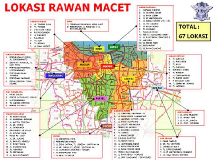 peta rawan macet jakarta peta rawan macet jakarta