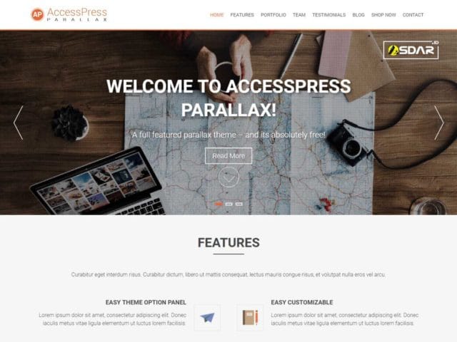 accesspress parallax wordpress