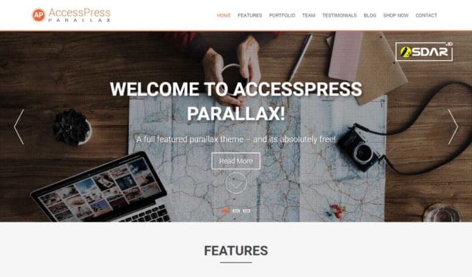 accesspress parallax wordpress