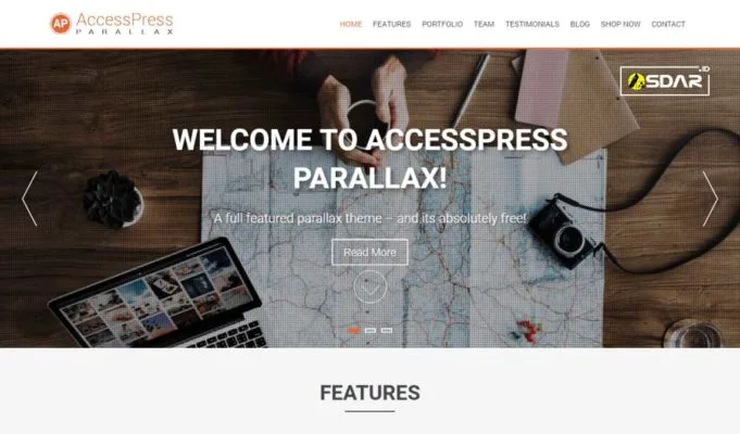 accesspress parallax wordpress