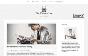 the thinker lite wordpress