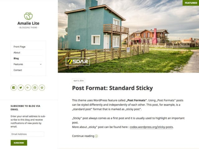 amalie lite wordpress