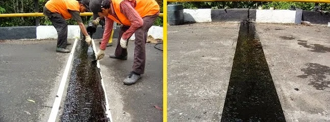 penghamparan aspal bitumen