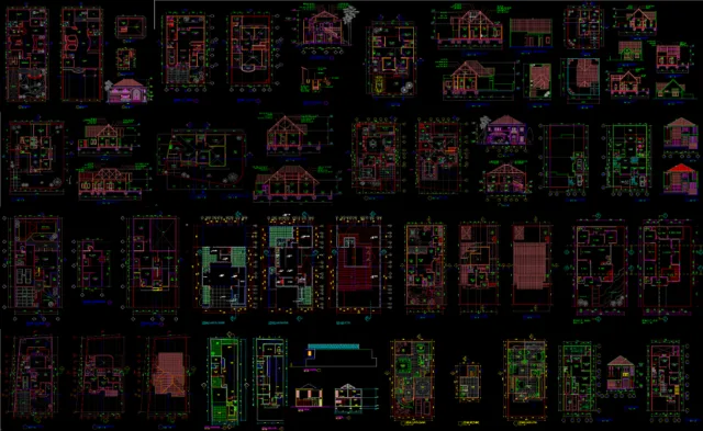 kumpulan gambar rumah autocad