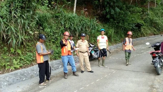 pengukuran ulang lebar jalan
