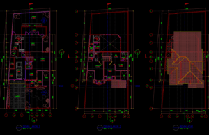 Download Gambar Rumah Tinggal 11x25m Format DWG (File AutoCAD) rumah tinggal 11x25M