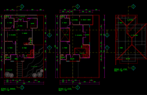 Download Gambar Rumah Tinggal 12x19m Format DWG (File AutoCAD) rumah tinggal 12x19M