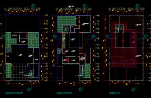 Download Gambar Rumah Tinggal 12x23m Format DWG (File AutoCAD) rumah tinggal 12x23M