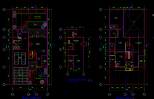 Download Gambar Rumah Tinggal 12x25m Format DWG (File AutoCAD) rumah tinggal 12x25M