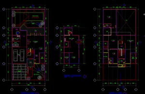 Download Gambar Rumah Tinggal 12x25m Format DWG (File AutoCAD) rumah tinggal 12x25M