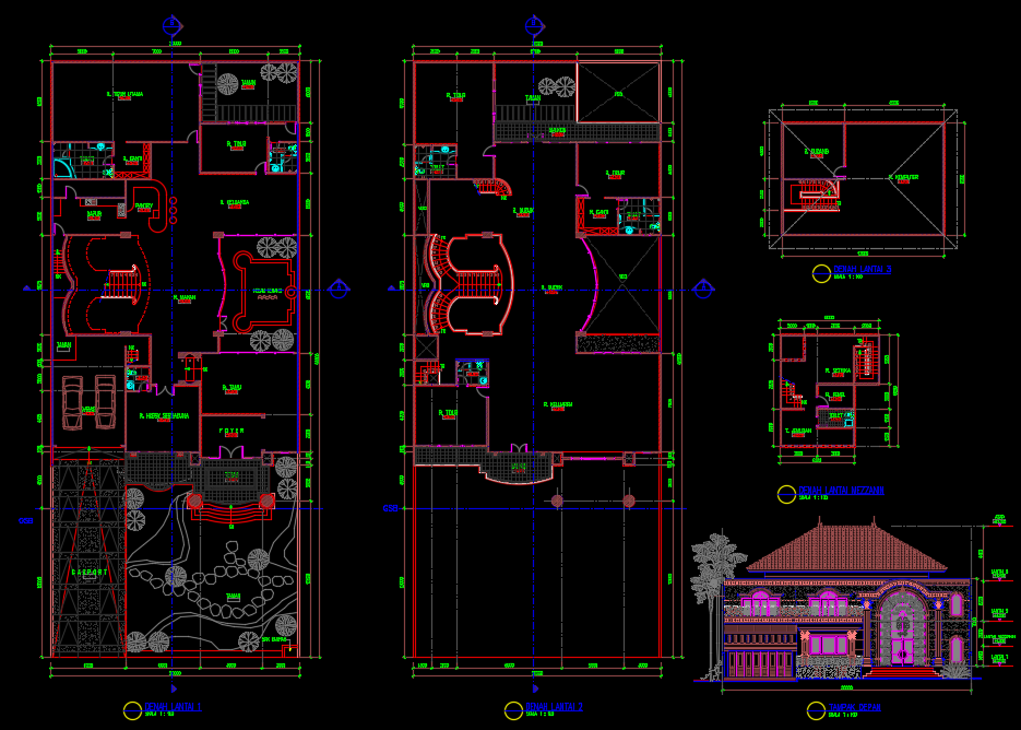 Download Gambar Rumah  Tinggal 48x20m Format DWG File  