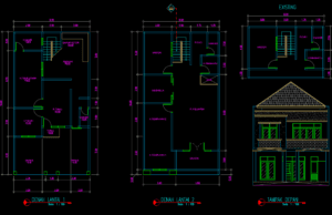 Download Rumah Type 119 File AutoCAD rumah type 119