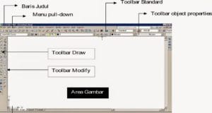 tampilan program autocad 2008 mode classic