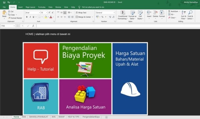 aplikasi rab gratis excel