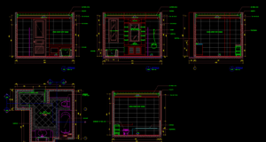 desain denah dan potongan kamar mandi plus rak