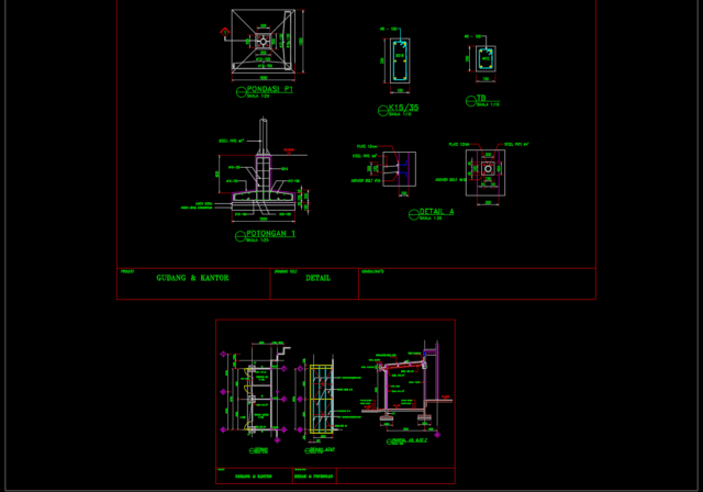 pondasi gudang dan kantor