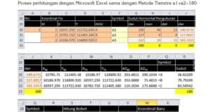 rumus excel untuk surveyor