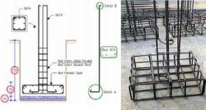 cara menghitung panjang besi kolom