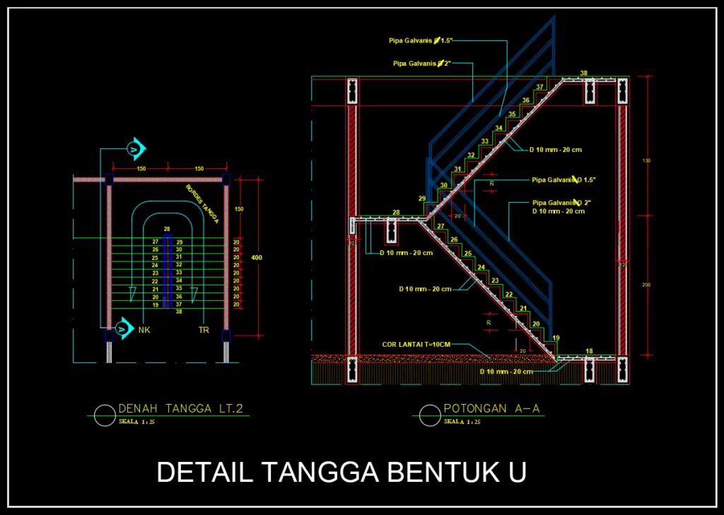 gambar tangga bentuk u gambar tangga bentuk u