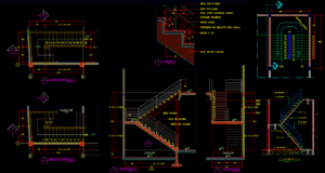 detail tangga bentuk u