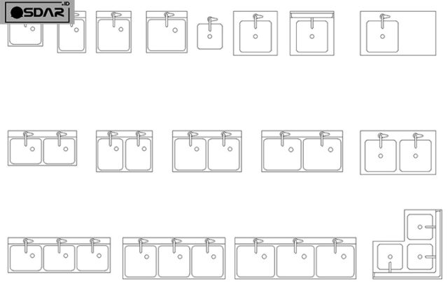 Download Block AutoCAD Wastafel Komersial Asdar Id