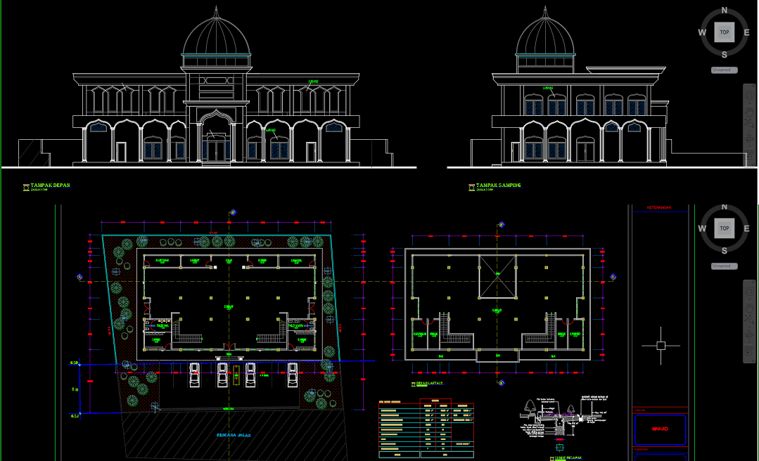 Download Gambar Desain  Masjid  File AutoCAD Asdar Id