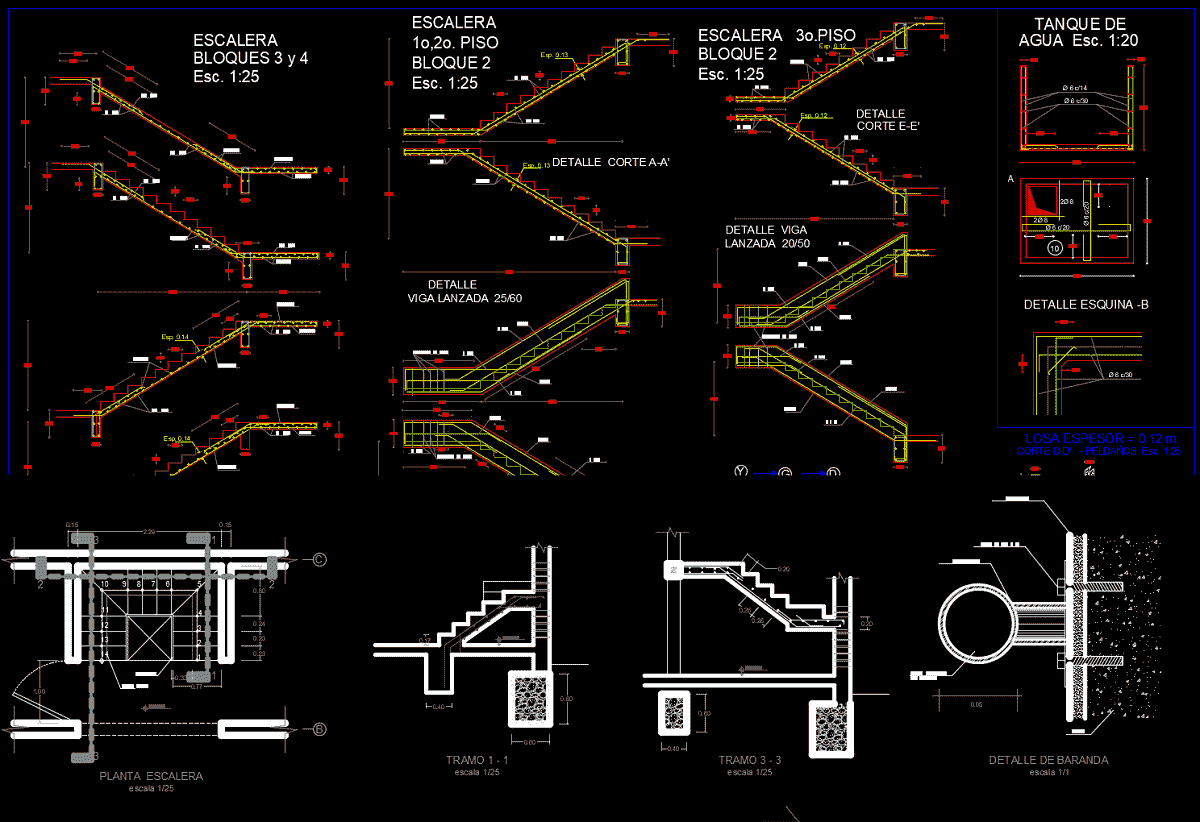 Download Detail Tangga DWG AutoCAD Asdar Id