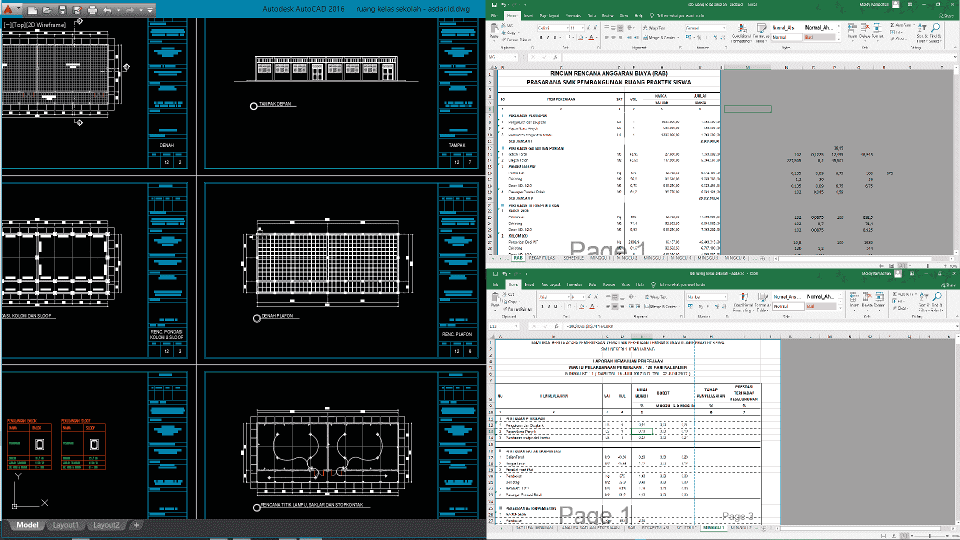 Download Contoh Gambar Ruang Kelas Sekolah Dwg Autocad Lengkap