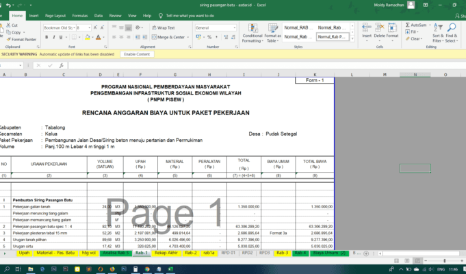 rab siring pasangan batu
