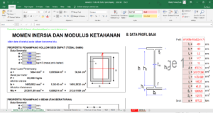 aplikasi analisa balok struktur baja