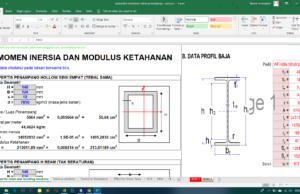 aplikasi analisa balok struktur baja