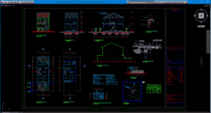 denah rumah 2 lantai type 57