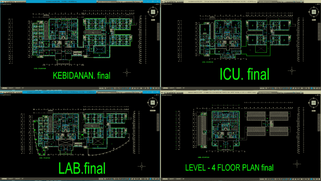 Denah Rumah Sakit Format DWG AutoCAD - Asdar Id