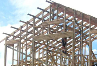 konstruksi rumah dari kayu