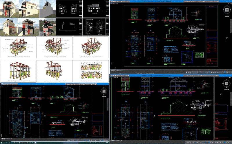 Kumpulan Denah Rumah  2  Lantai  Format DWG AutoCAD Asdar Id