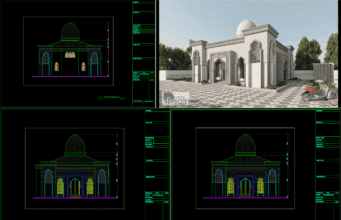masjid minimalis ukuran 10x10m