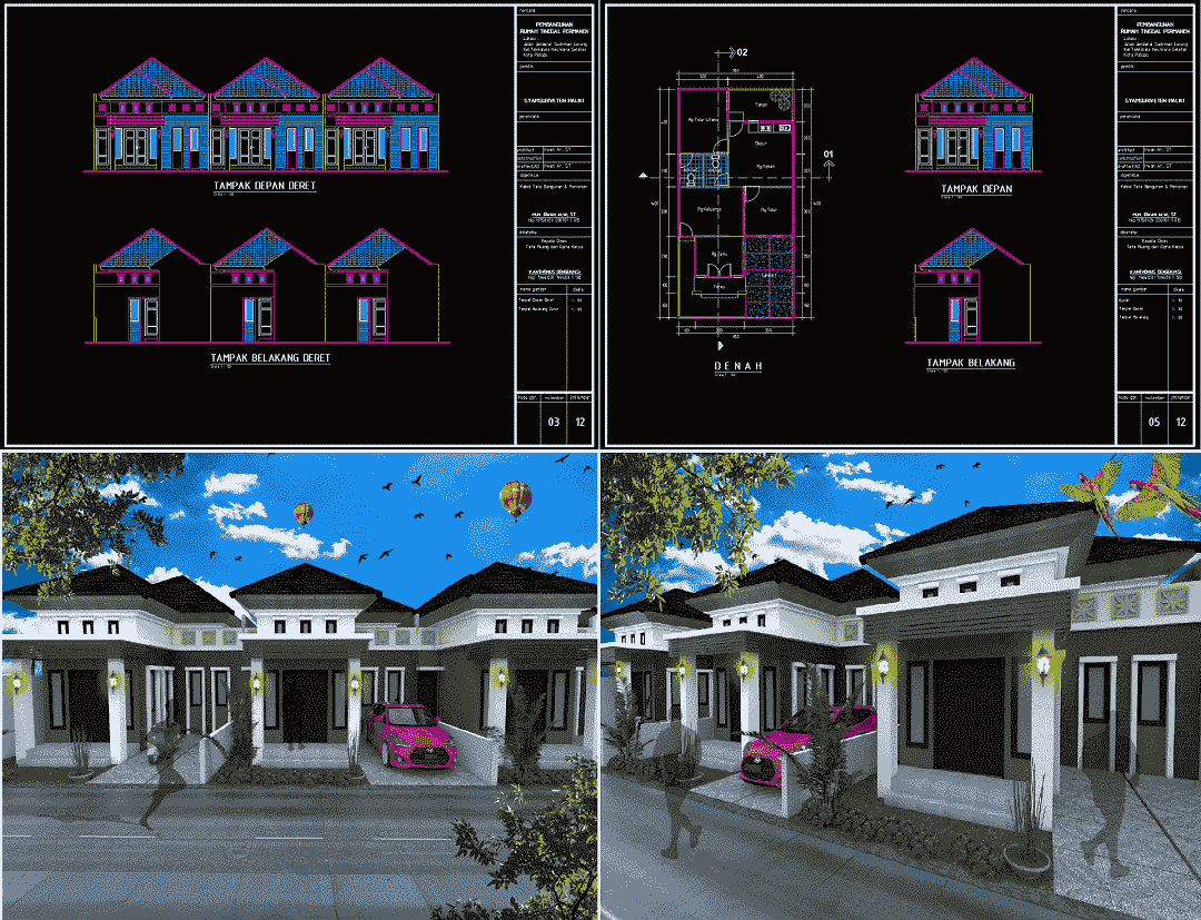 Referensi Gambar Bestek Rumah Mediterania Dwg Autocad Asdar Id